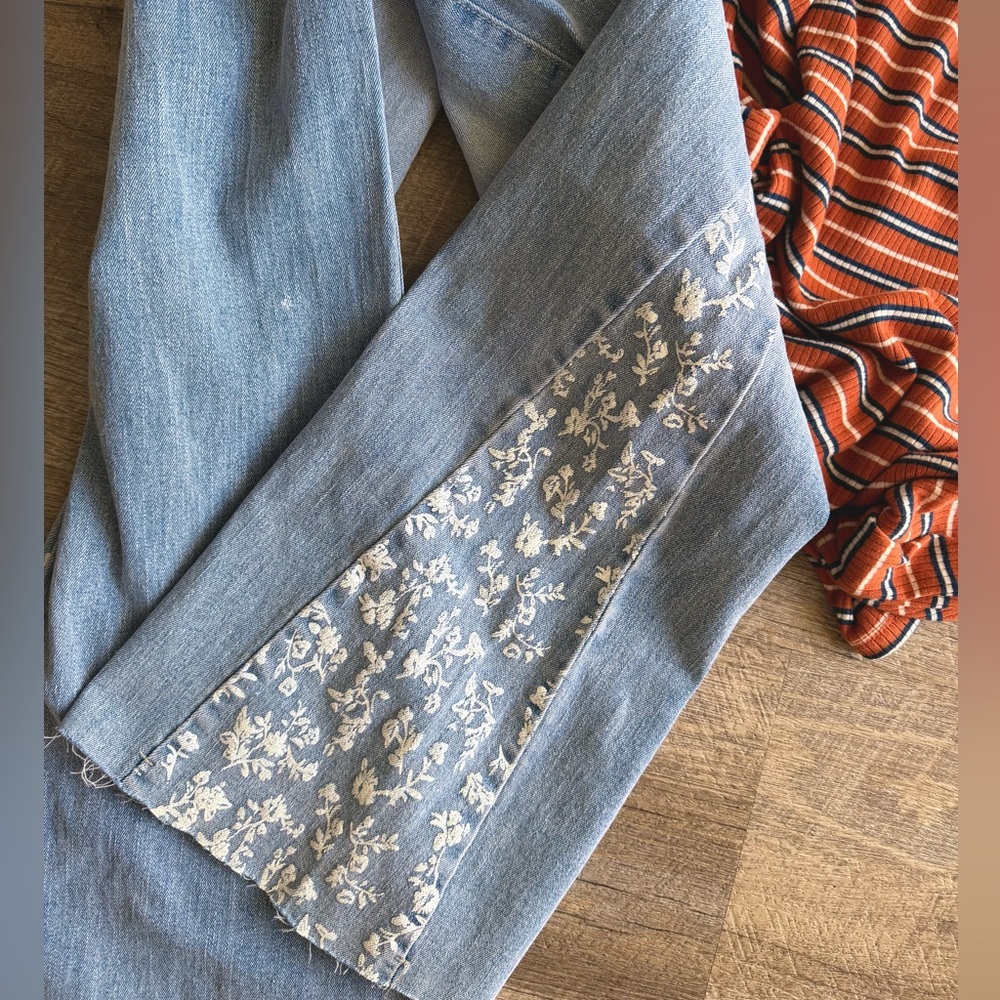 Light Blue Embroidered Women Jeans